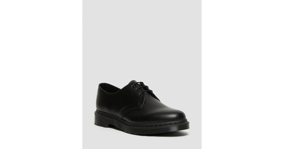 Dr. Martens 1461 Mono Smooth Leather Oxford Shoes in Black | Lyst UK