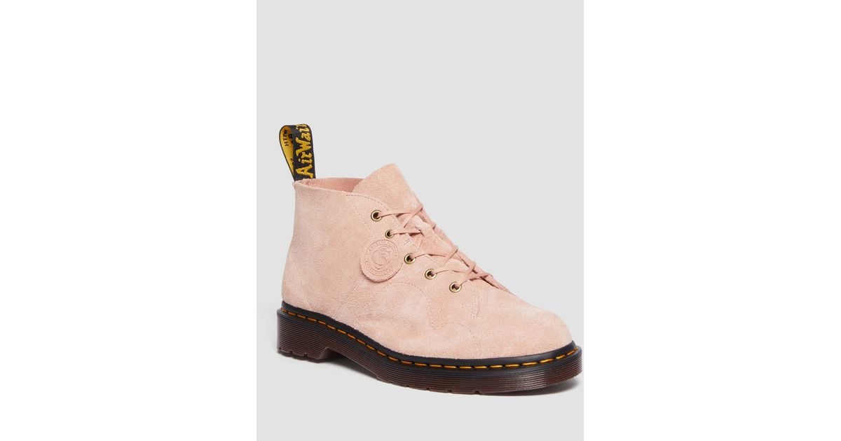 Stivali church scamosciati color pesca desert oasis da Uomo di Dr. Martens in Rosa Lyst