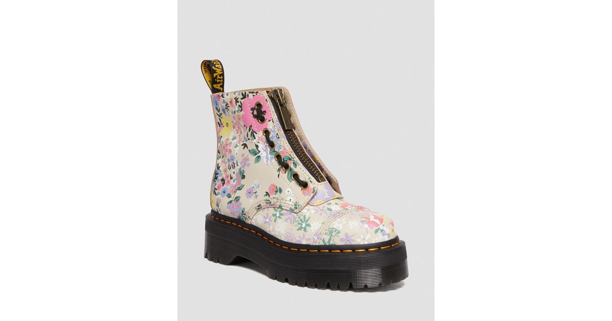 Dr. Martens Sinclair Floral Mash Up Leather Platform Boots Dr. Martens Sinclair Floral Mash Up Leather Platform Boots