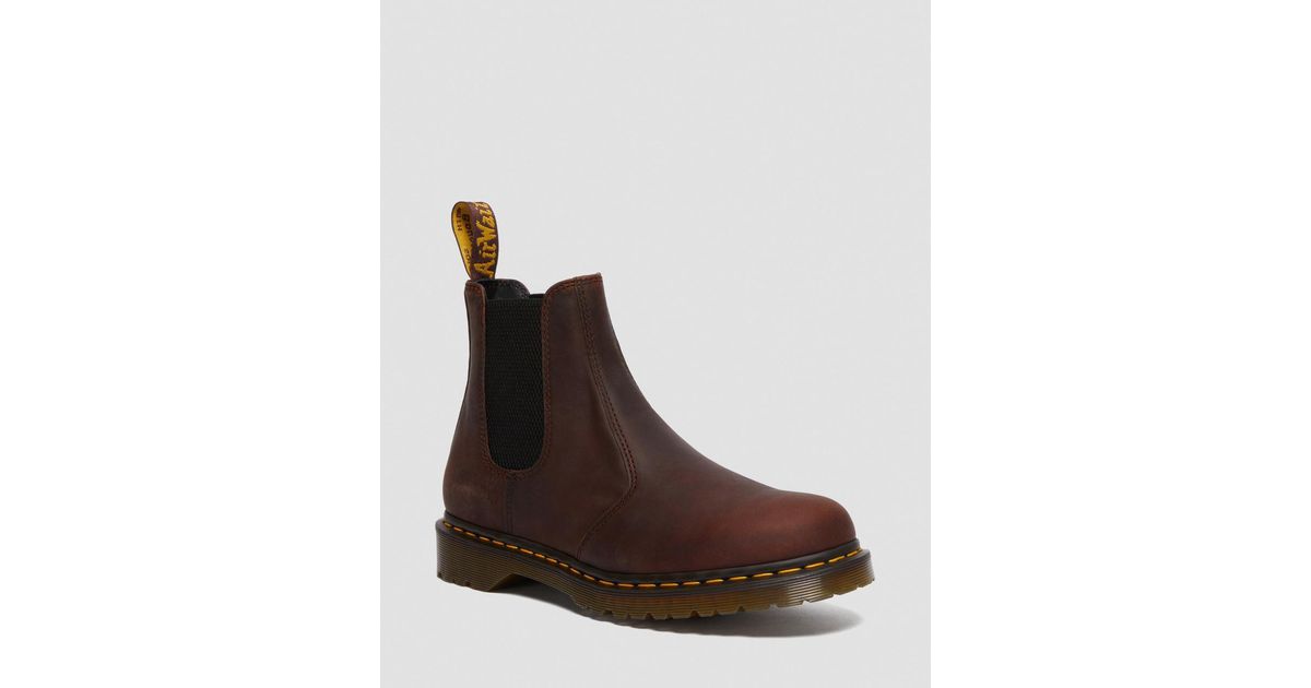 Dr. Martens 2976 Waxed Full Grain Leather Chelsea Boots in Brown | Lyst
