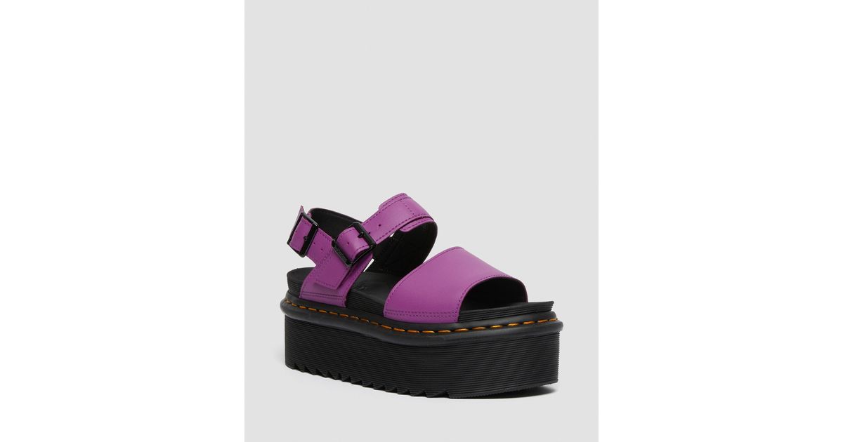 purple platform sandals