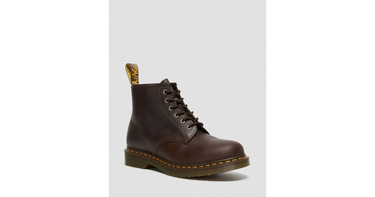 Dr. Martens Dr. Martens 101 Crazy Horse Leather Boots Dark Brown for