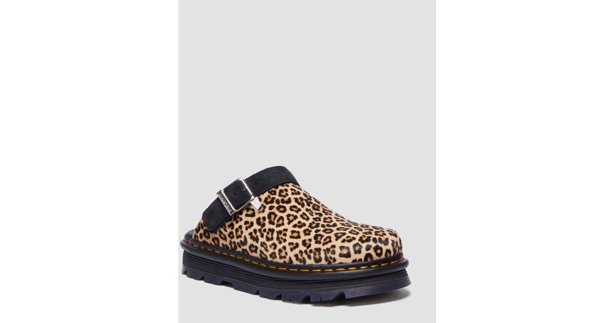 Dr. Martens Zebzag Leopard Casual Slingback Platform Mules in