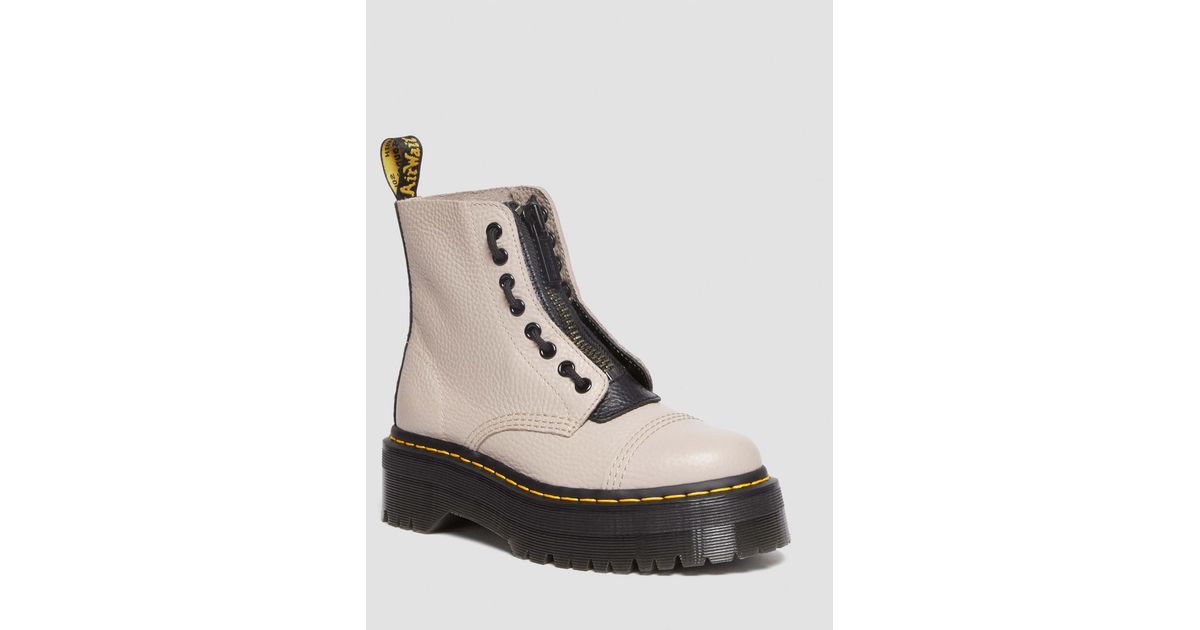 Dr. Martens Leather Sinclair Milled Nappa Boots in Natural | Lyst