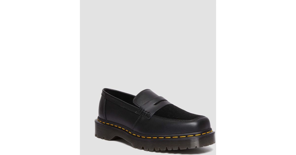Dr. Martens Penton Bex Square Toe Hair-on & Leather Loafers