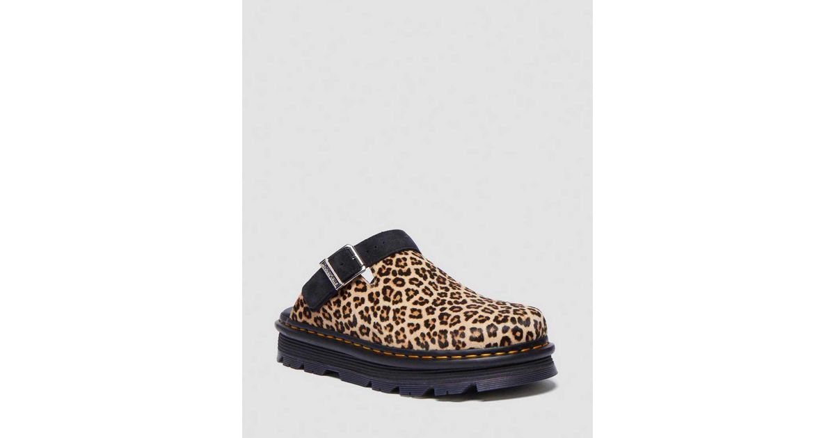 Doc Martens Zebzag Leopard Leopard Sling Back Platform Shoes Dr. Martens Zebzag Leopard Platform Mules | Slingback | NEON  main image 3