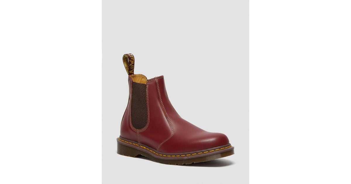 Dr. Martens Leather 2976 Vintage Made In England Chelsea Boots in Red | Lyst