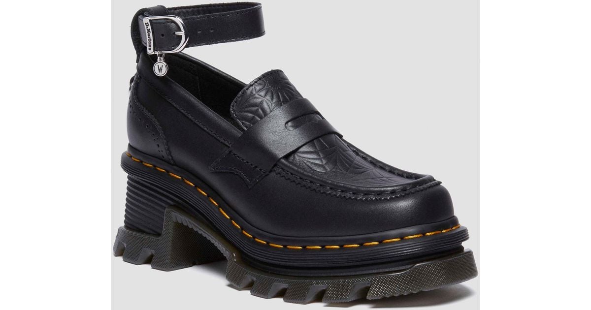 Dr. Martens Corran Wednesday Heeled Loafers in Black | Lyst