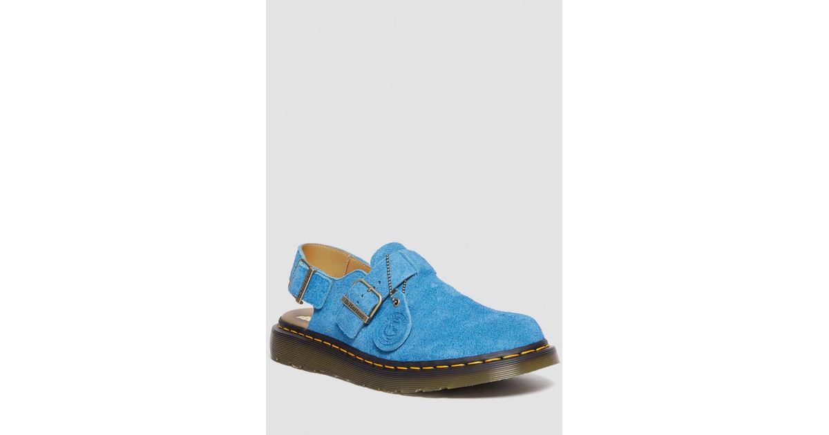 Blue suede dr martens boots sales