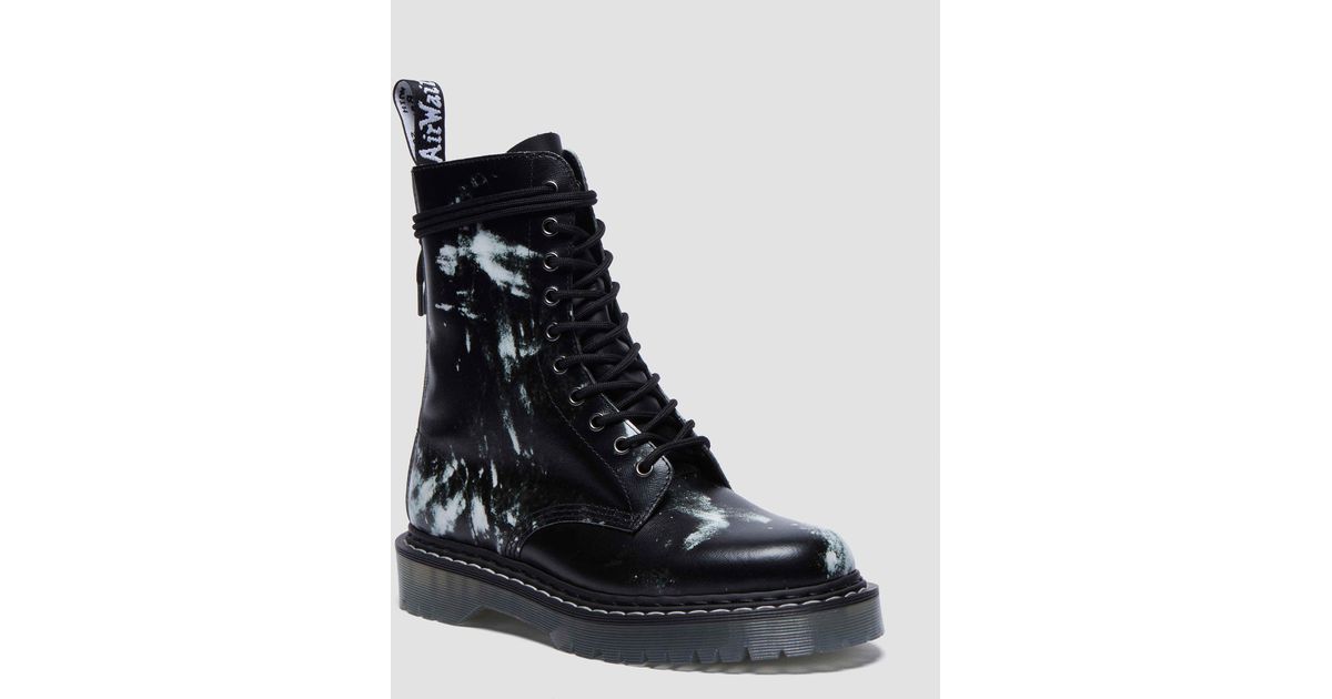 Dr. Martens 1490 Nine Inch Nails Leather Mid Calf Boots in Dr. Martens 1490 Nine Inch Nails Leather Mid Calf Boots in