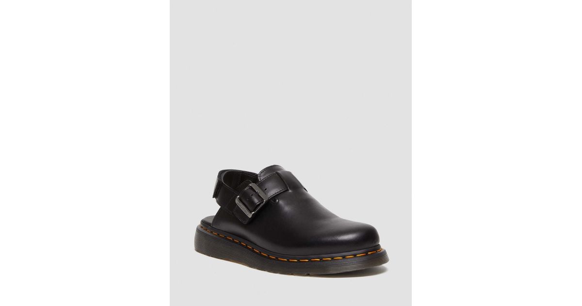 Dr. Martens Jorge Ii Brando Leather Slingback Mules in Black 