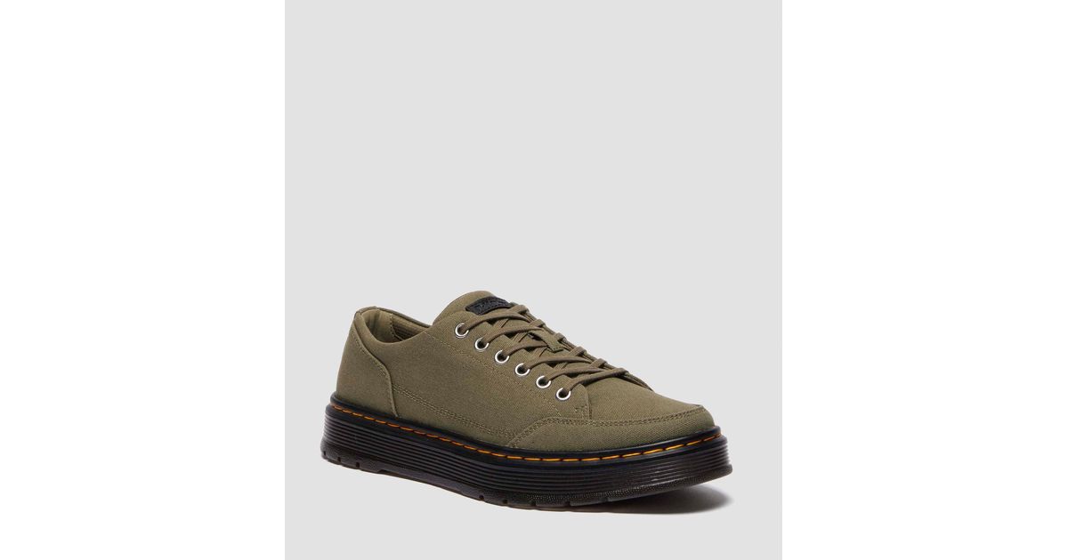 Dr Martens★BROOKLINE CANVAS★6ホール★兼用★DMS OLIVE Brookline Canvas Casual Shoes in Dms Olive Canvas | Dr. Martens