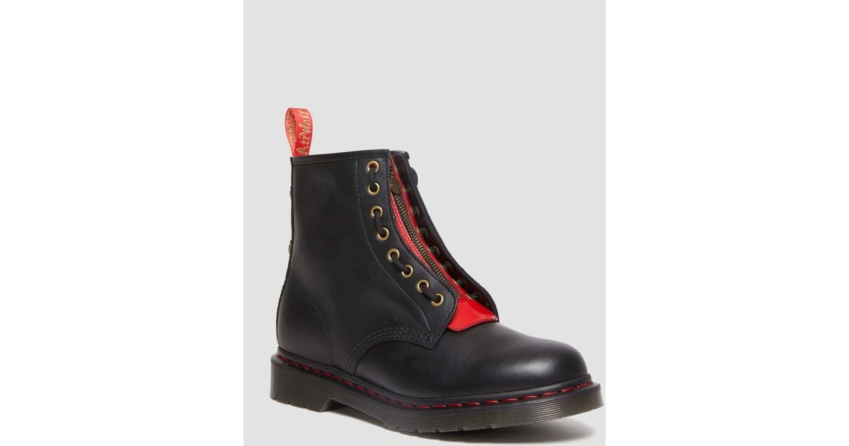Dr. Martens 1460 Year Of The Rabbit Smooth Leather Lace Up Boots 