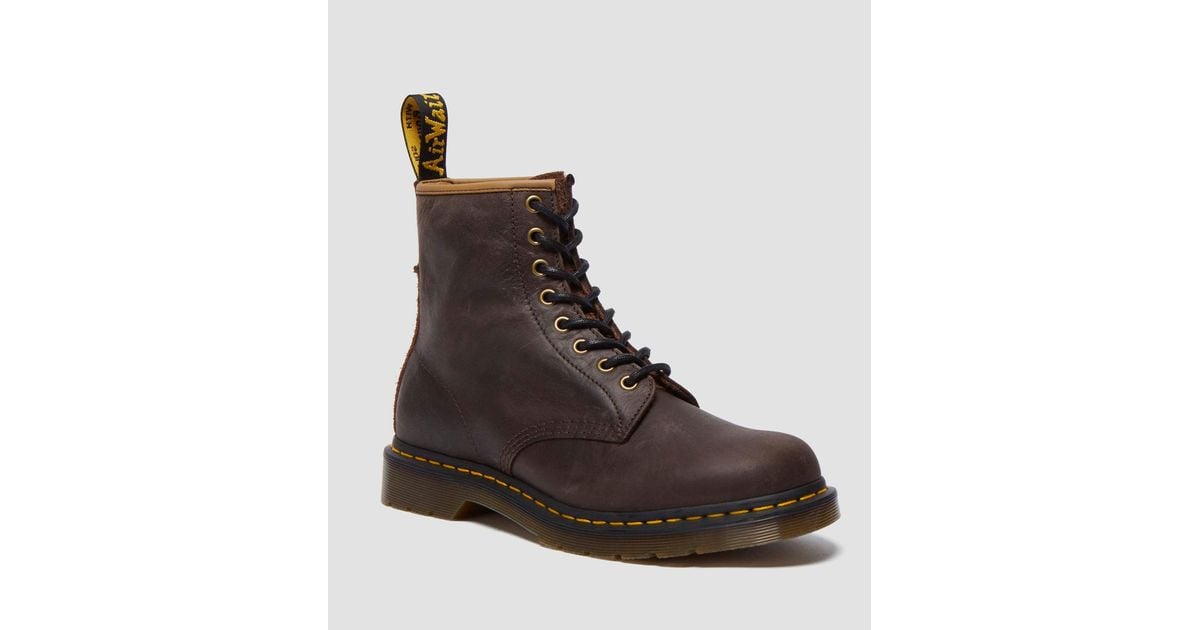 Martens 1460 Antique Pull Up Lace Up Boots in Brown for Men Lyst