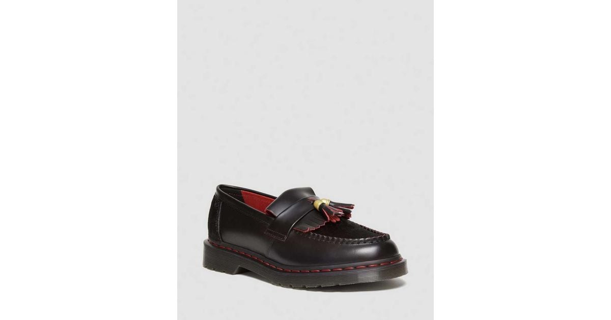 Dr. Martens Herren Glatt Leder Adrian Year Of The Dragon Hair On Tassel Loafer in Schwarz fur Herren Lyst DE