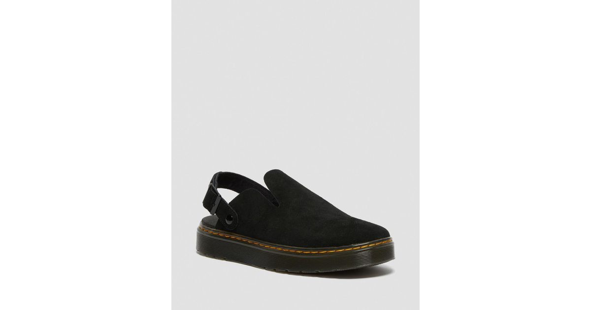 Dr. Martens Carlson Suede Casual Slingback Mules in Black for Men | Lyst