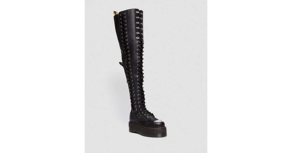 Martens 28-eye Extreme Max Virginia Leather Knee High Boots in
