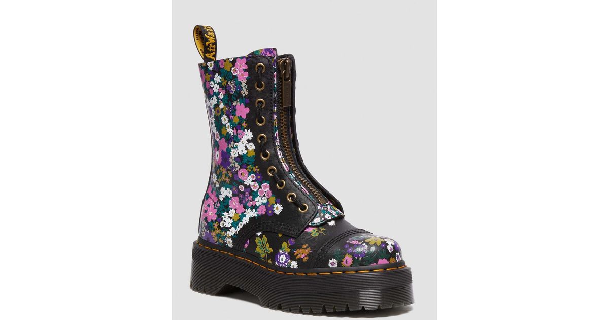 Floral doc marten style boots online