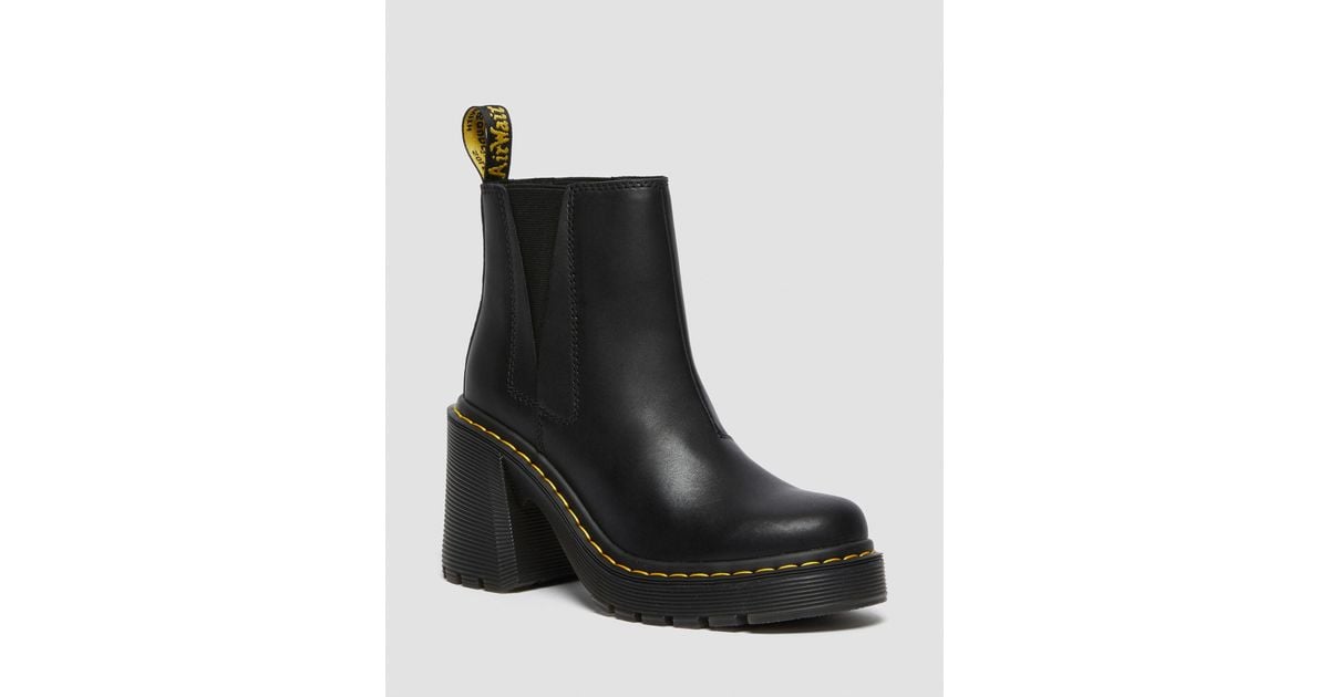 spence leather flared heel chelsea boots