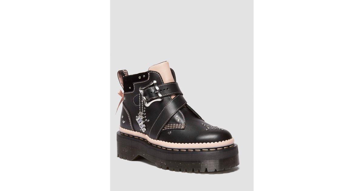 【Dr. Martens】CAITIE レザー バックル プラットフォームブーツ Dr. Martens Caitie Leather Buckle Platform Limited Edition