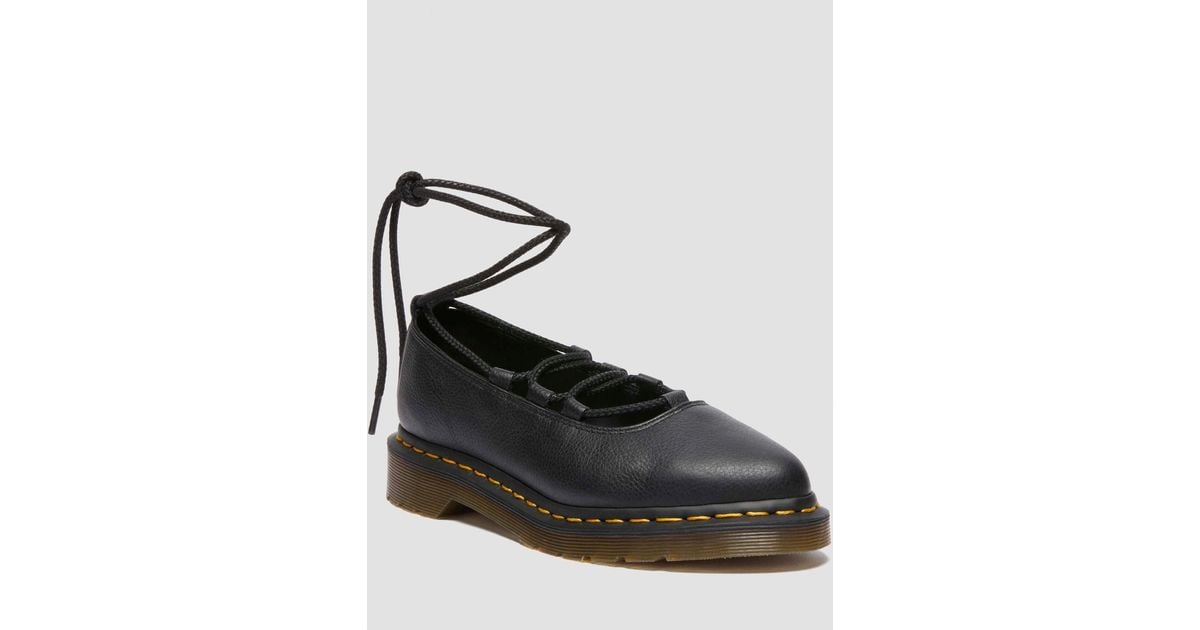 Dr. Martens Elphie Ii Virginia Leather Ballet Flats Shoes in
