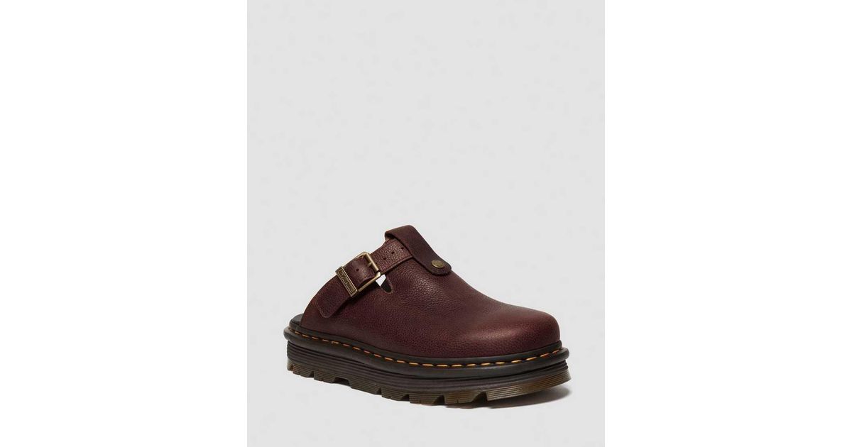 Dr. Martens Zebzag Rustique Brown Leather Platform Mules Men\'s Size 14 NEW The all-day comfort option. The easy-wearing Zebzag mule is  main image 2