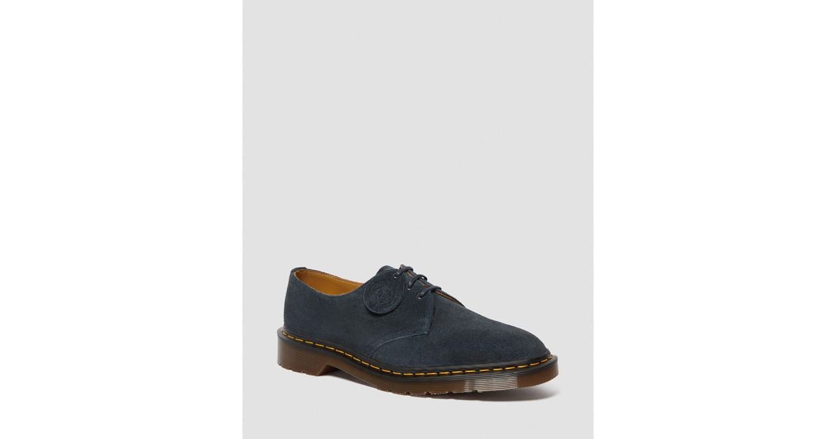 Dr. Martens 1461 Made In England Suede Oxford Shoes in Blue for Men | Lyst