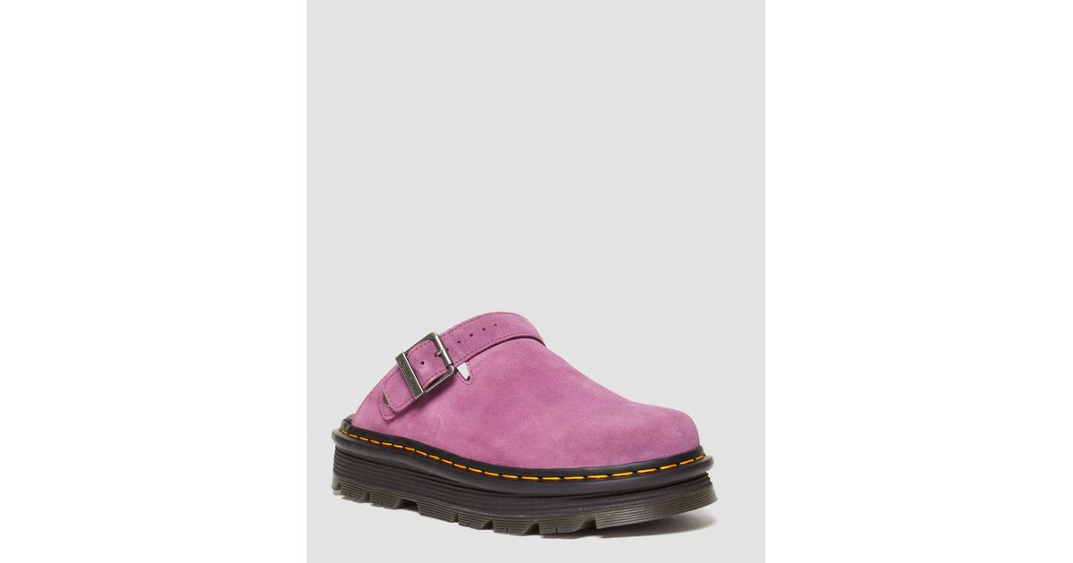 Dr. Martens Zebzag Suede Casual Slingback Platform Mules in
