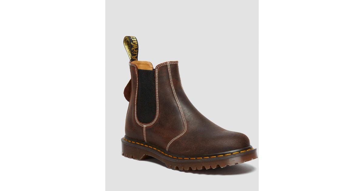 Dr Martens★MIE 2976 WAX COMMANDER★兼用★RUSTIC BROWN Dr. Martens 2976 Wax Commander Leather Chelsea Premium Boots