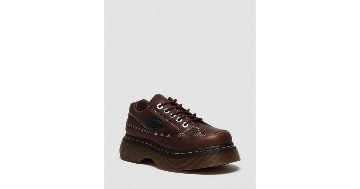 Martens Buzz-Eye Grizzly Leather Shoes in Brown Lyst UK