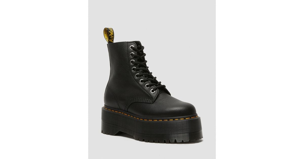 Dr. Martens 1460 Pascal Max Leather Platform Boots in Black | Lyst