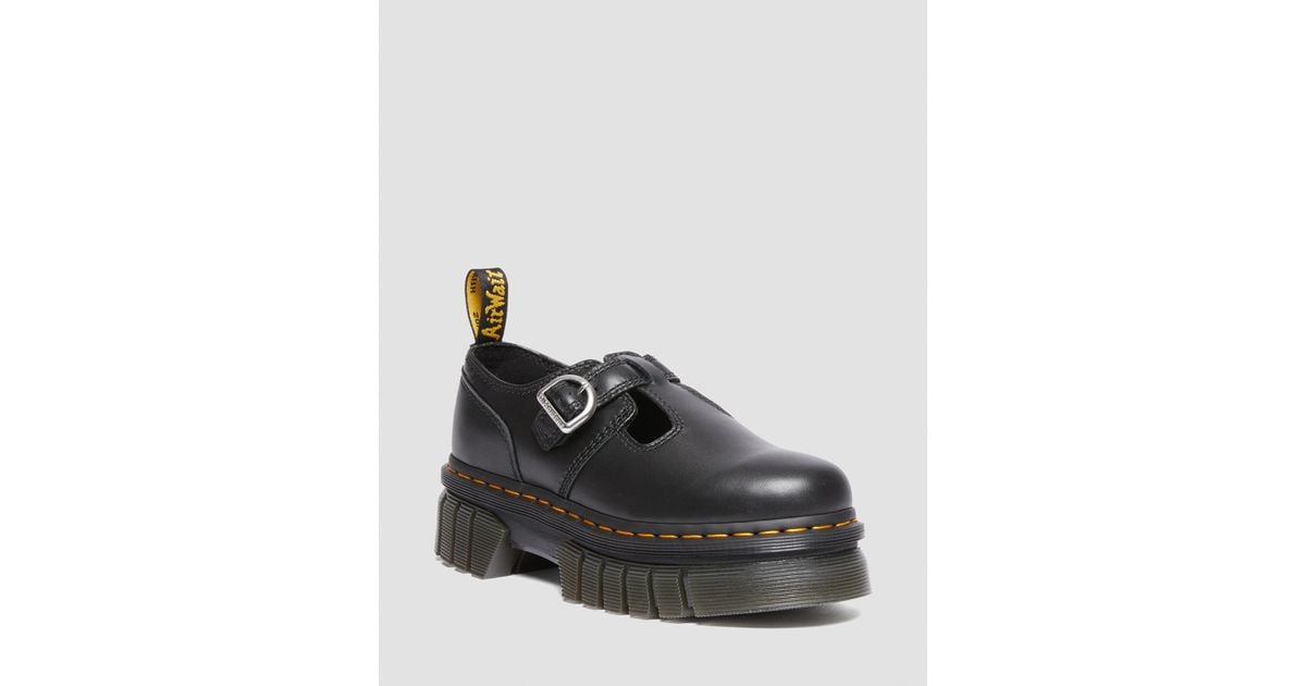 Dr. Martens Audrick Nappa Lux Platform Mary Jane Shoes in Black | Lyst
