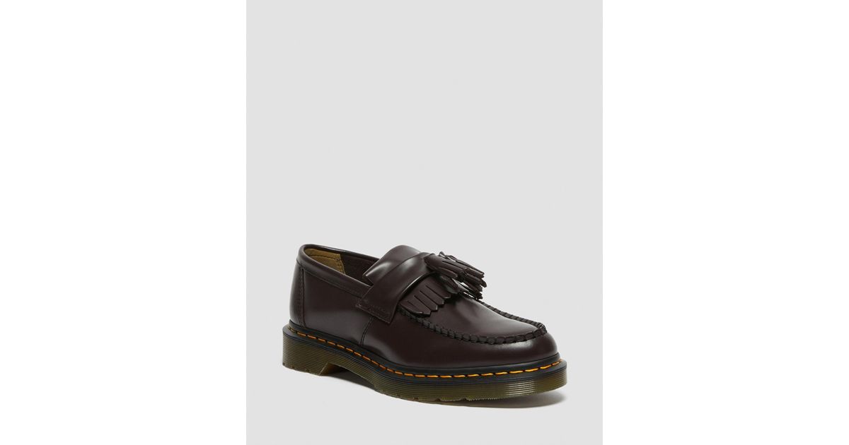Dr martens adrian yellow stitch tassel loafer discount