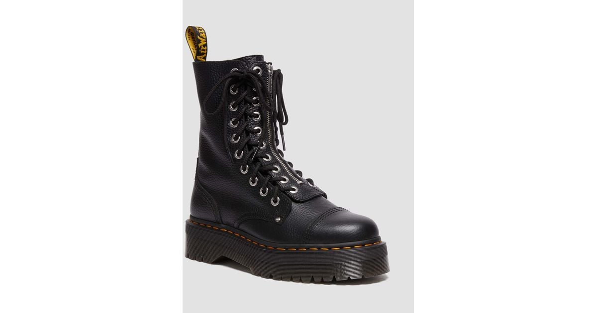 Dr. Martens Sinclair Hi Milled Nappa Leather Platform Boots in