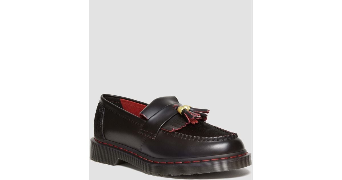Dr. Martens Adrian Year Of The Dragon Hairon Tassel Loafers in Black Lyst