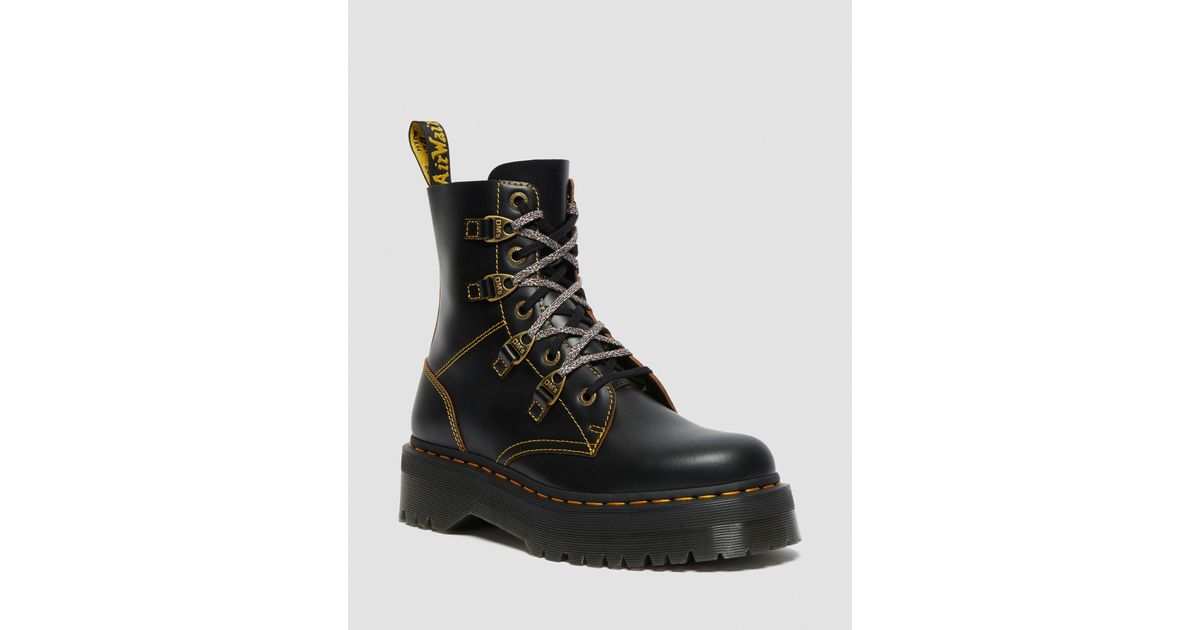 dr martens black smooth collier bex platform derbys