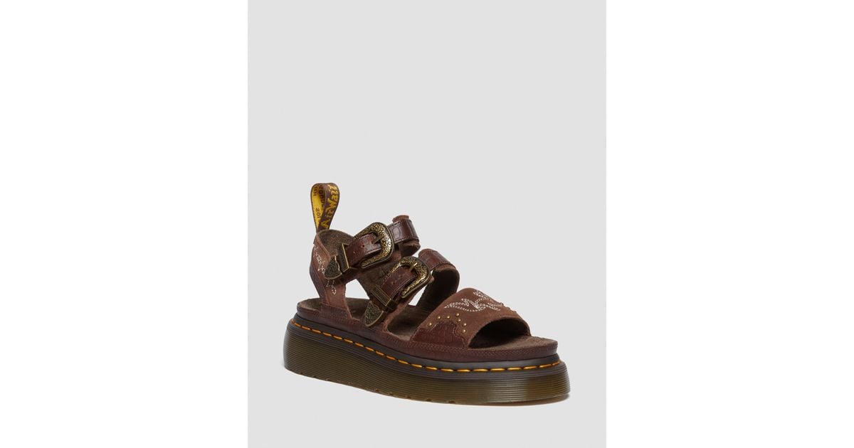 Gryphon Sandales Plateforme Doc Martens Suède Sandales Plateformes