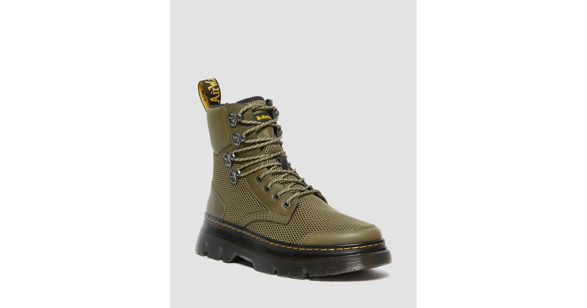 Dr. Martens Tarik Toe Guard Utility Boots in Green Lyst