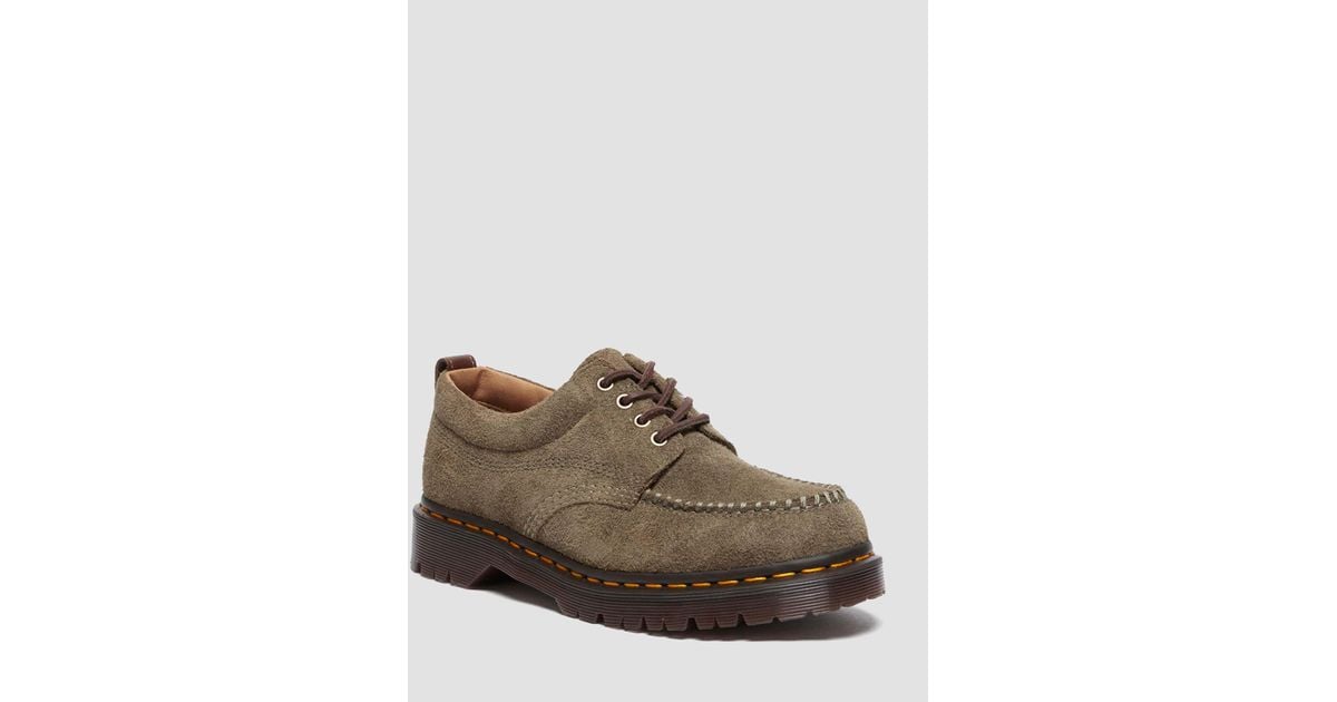 Dr. Martens Lowell Suede Moc Toe Shoes in Brown Lyst UK