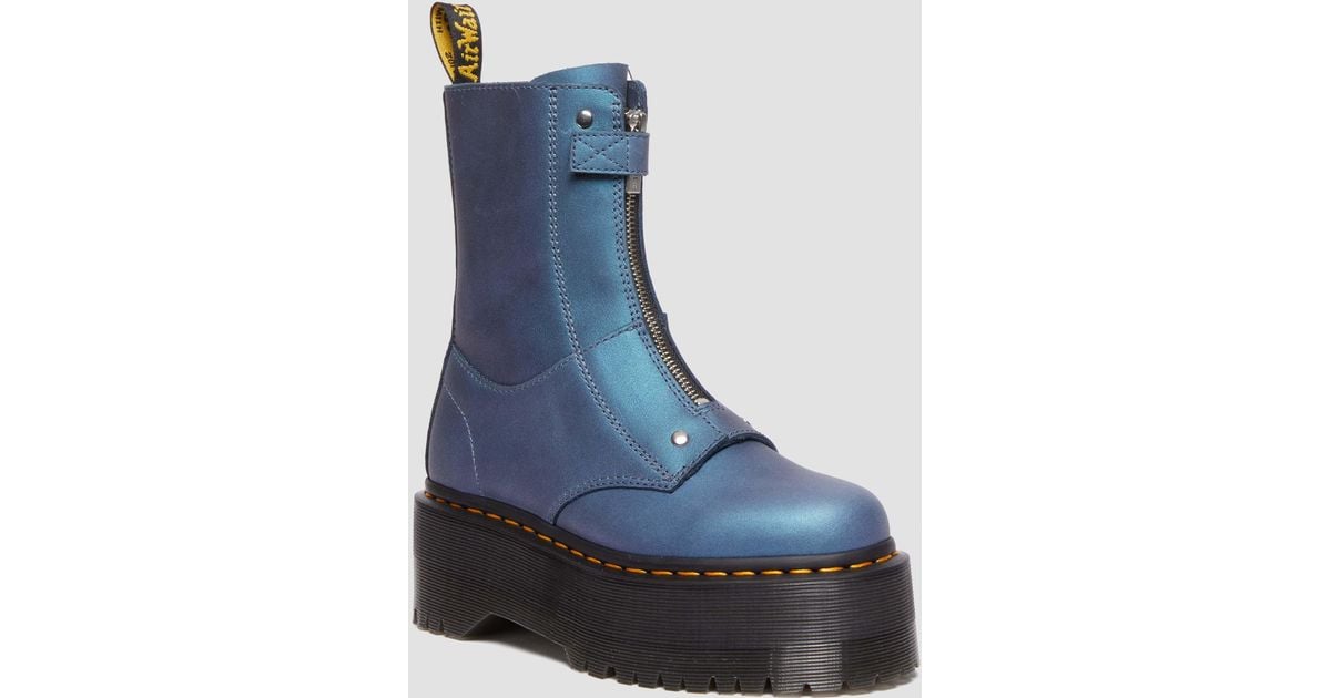 Dr. Martens Jetta Hi Max Metallic Leather Platform Boots in Dr. Martens Jetta Hi Max Metallic Leather Platform Boots in