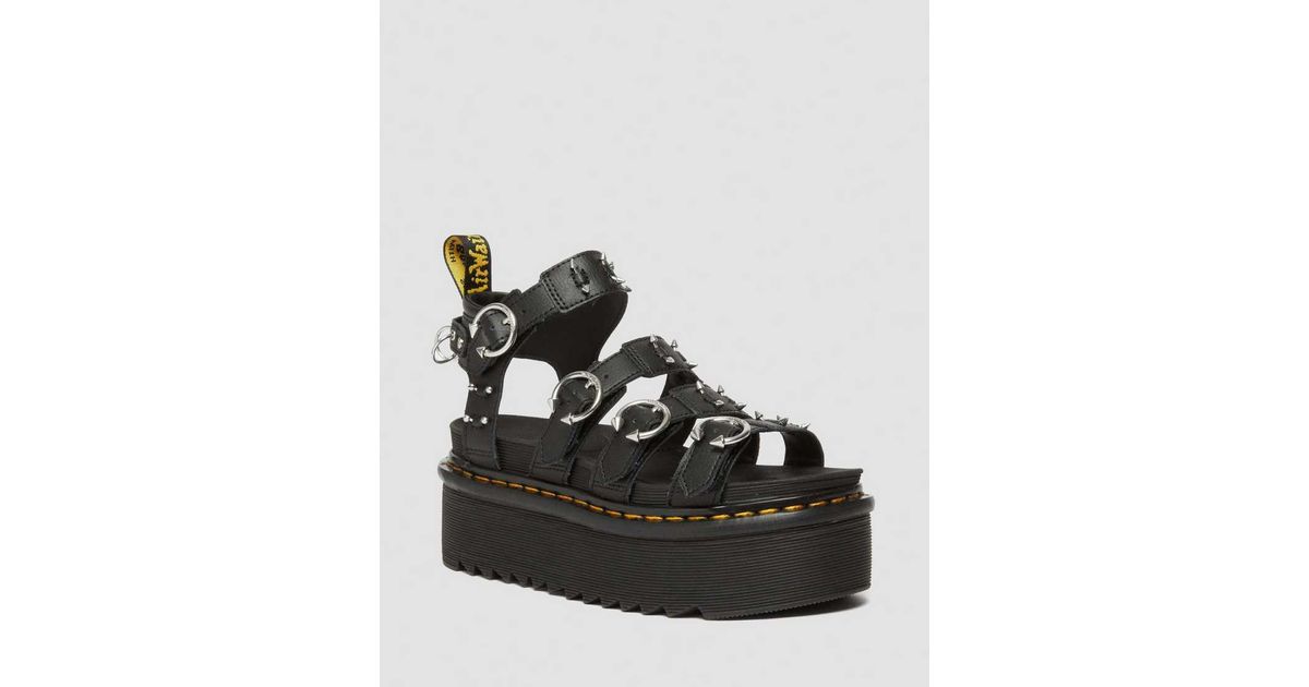 【Dr.Martens】PIERCING PLATFORM SANDALS Dr. Martens Blaire Piercing Leather Platform Sandals in