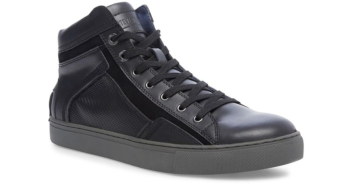 steve madden black high top sneakers