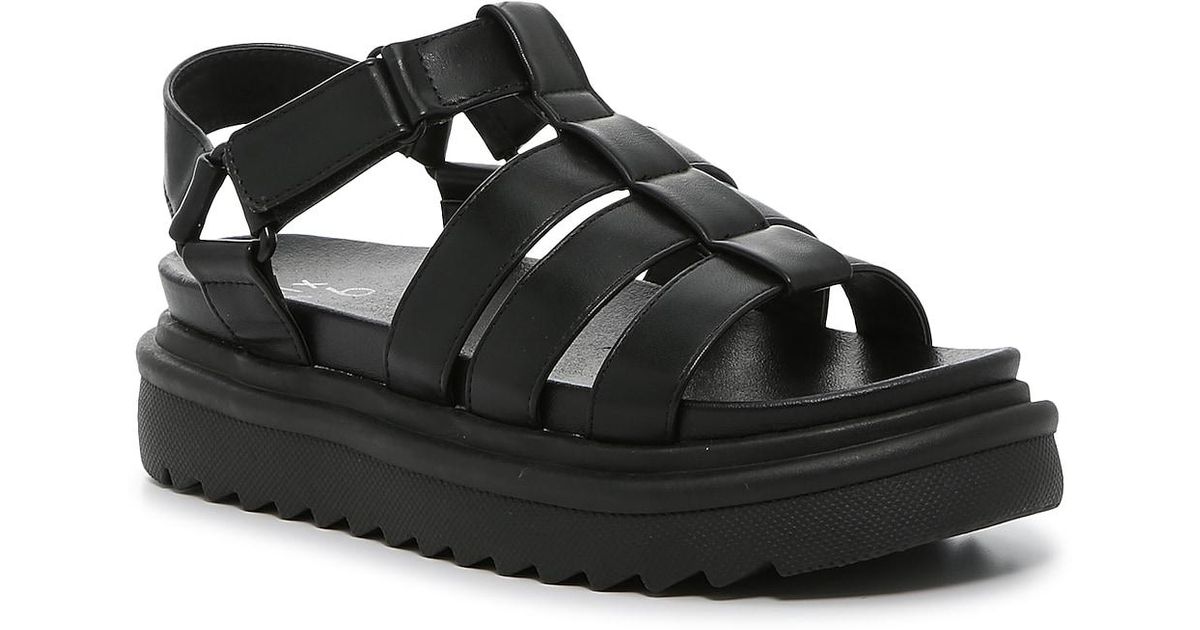 Mix No 6 Synthetic Gracie Platform Sandal in Black | Lyst