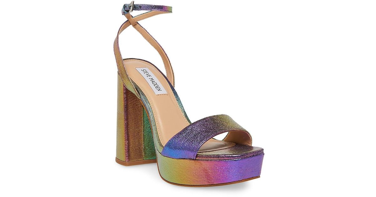 Steve Madden Suede Lessa Platform Sandal - Lyst