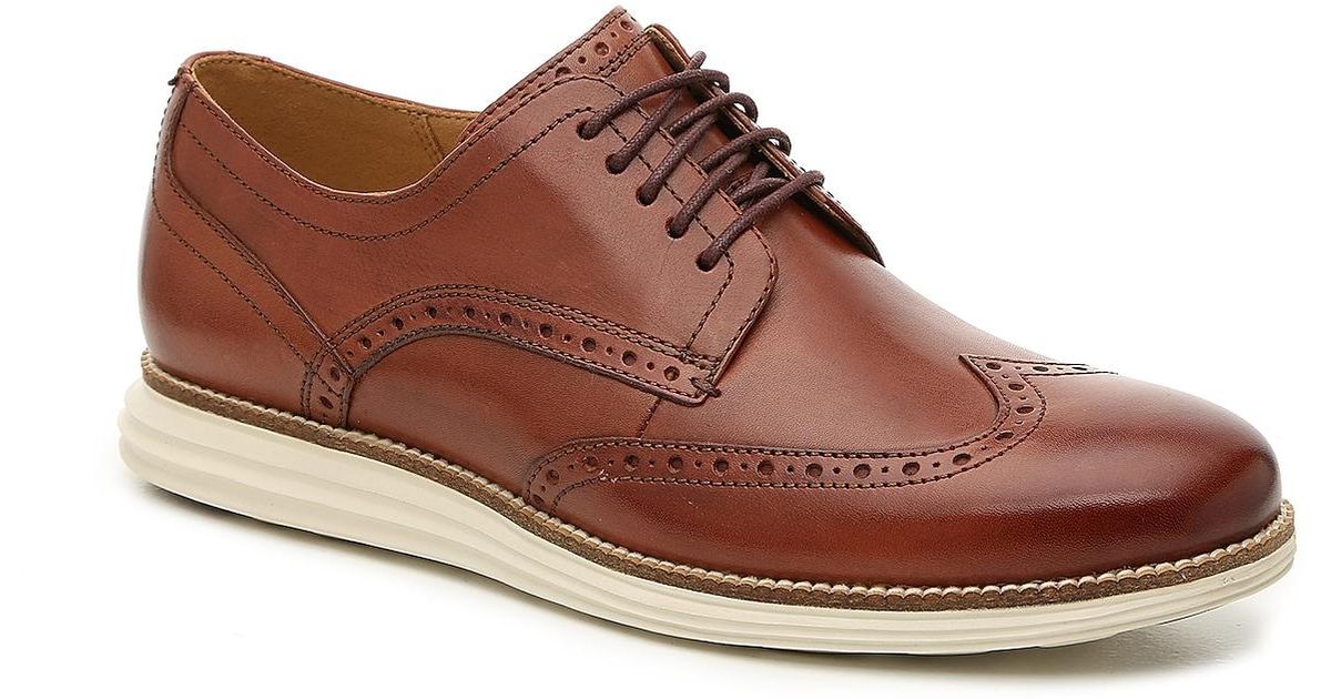 Cole Haan Leather Original Grand Wingtip Oxford in Cognac (Brown) for