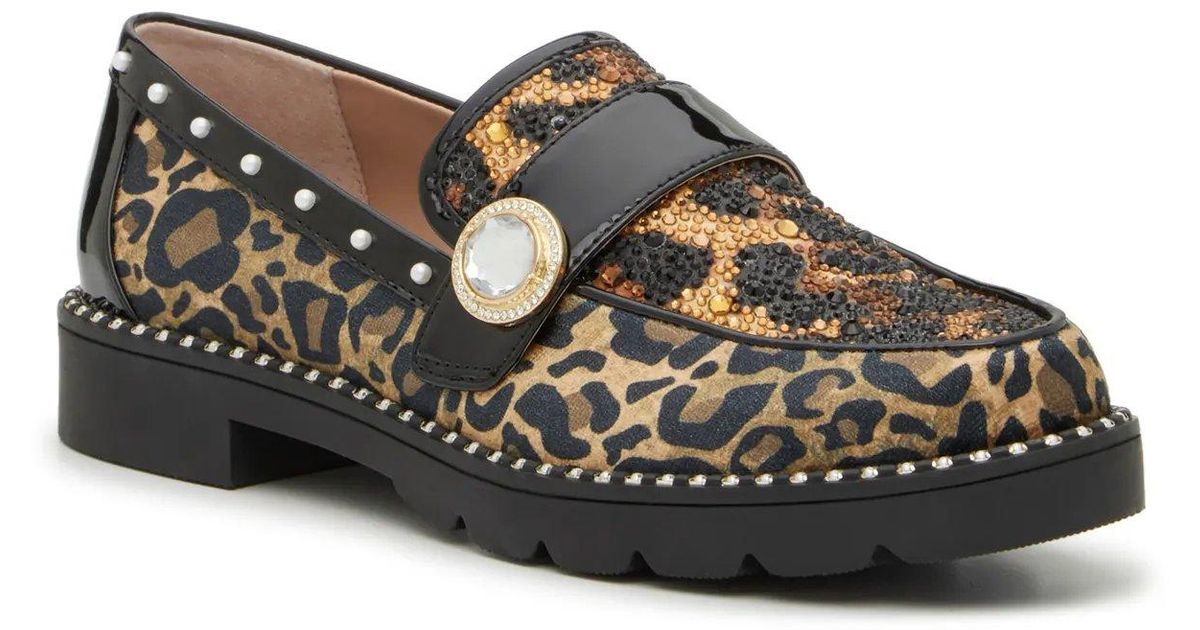 Betsey Johnson Braylon Loafer in Black | Lyst