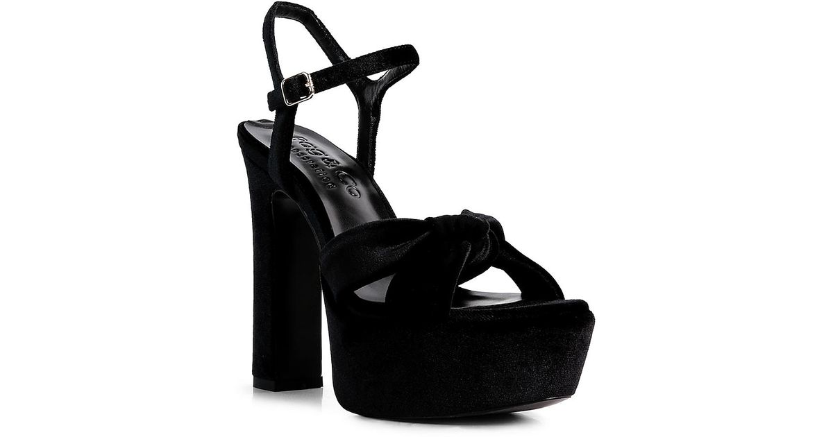 Rag & Co Liddel Platform Sandal in Black | Lyst