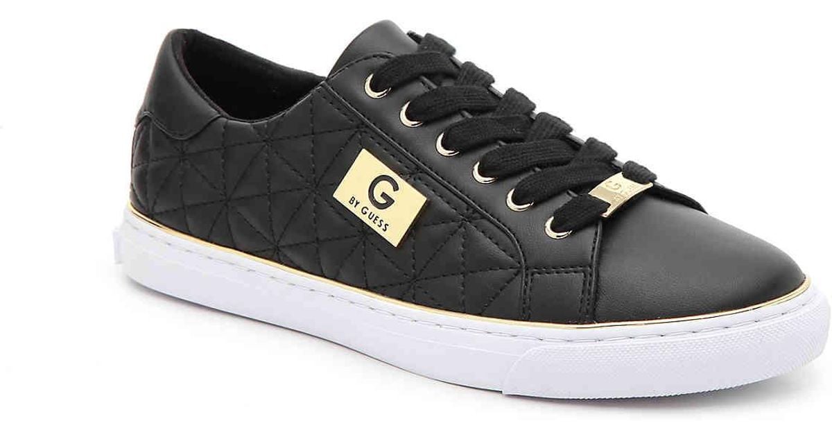 guess black quilted sneakers