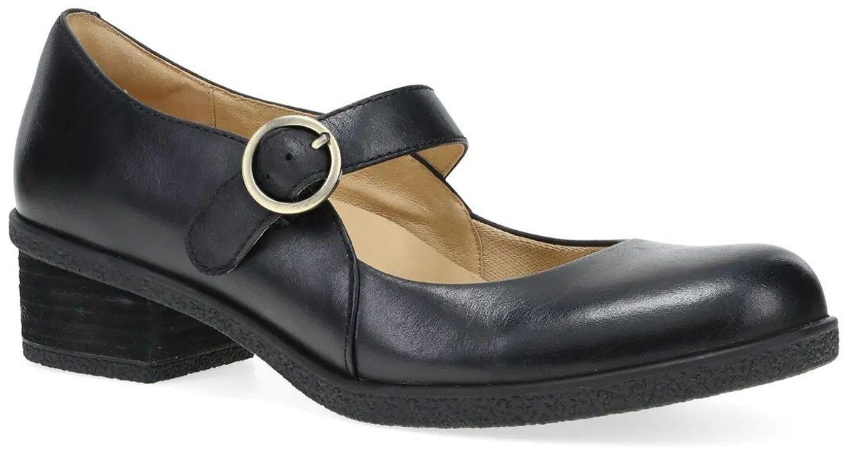 Dansko Deirdra Mary Jane Donna, Scarpa In Pelle Con Supporto Plantare E Memory Foam, Suola In Gomma Crêpe, Perfetta Per Lavoro E Ufficio - 3