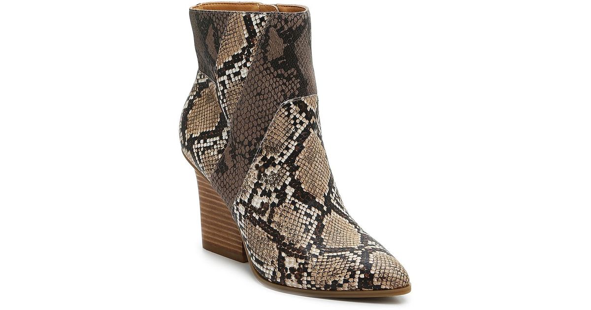 dark snake print booties